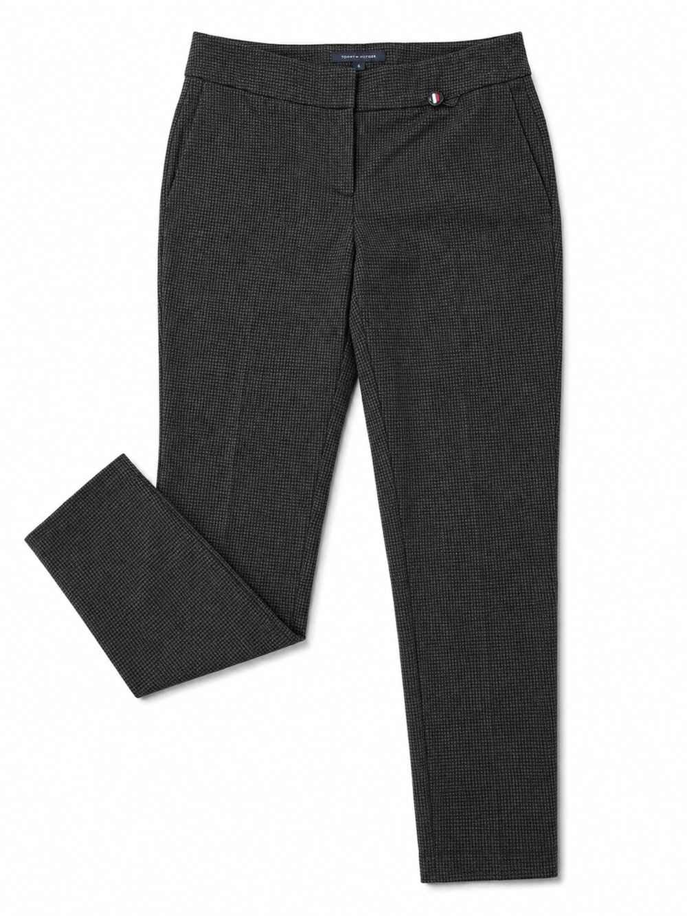 NEW TOMMY HILFIGER BLACK AND GRAY CHECKERED PANTS
